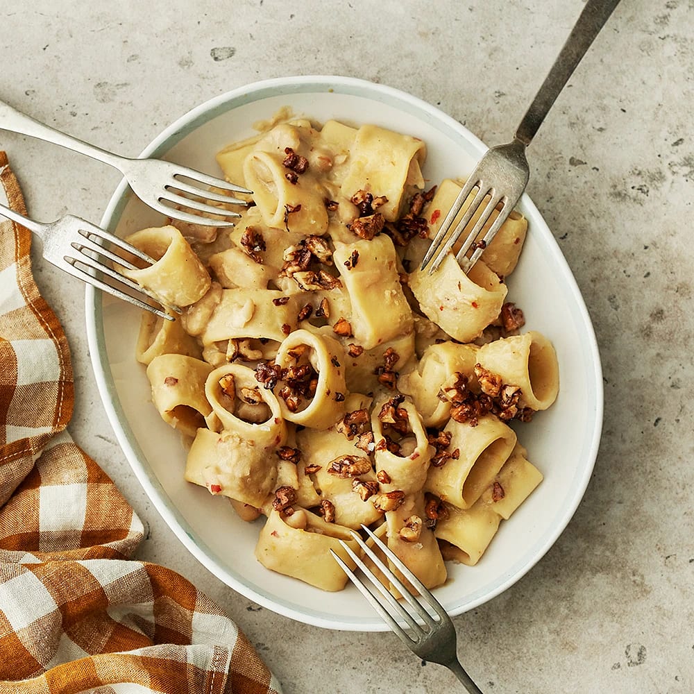 Vegansk pasta al limone