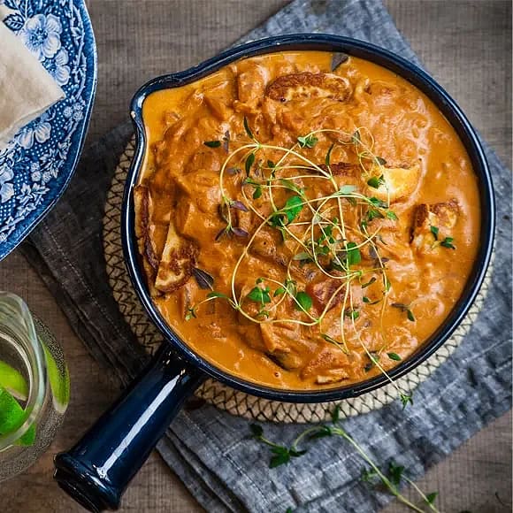 Vego stroganoff med halloumi