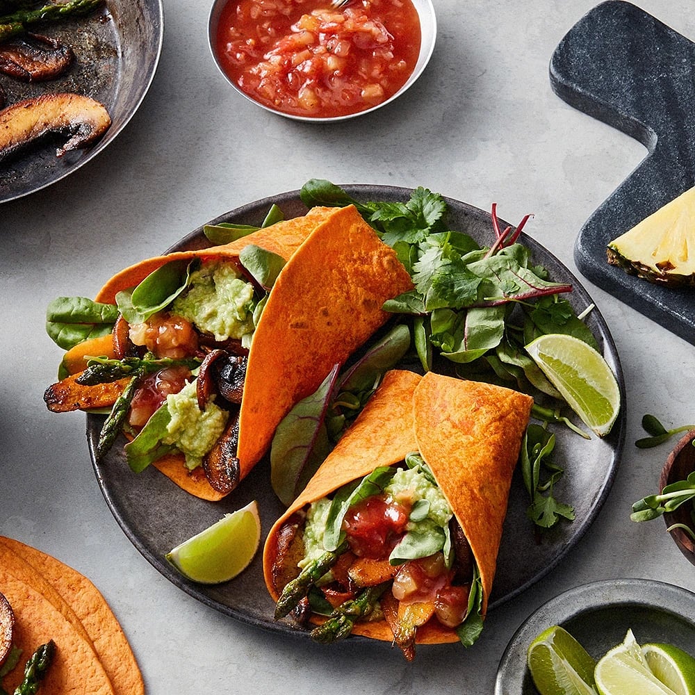 Vegofajitas med portabello och morötter