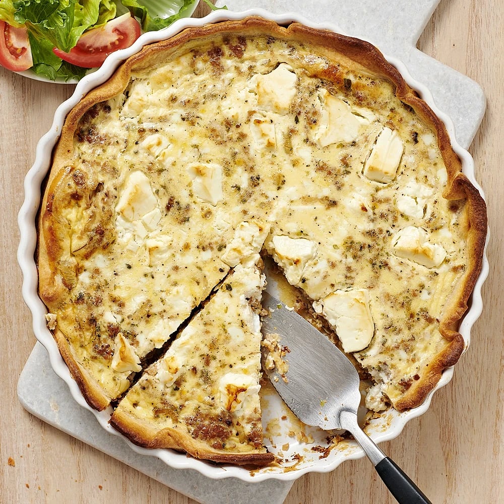 Vegofärspaj med oregano och fetaost