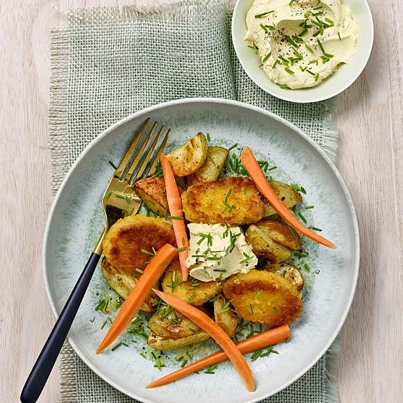 Vegonuggets med currydipp