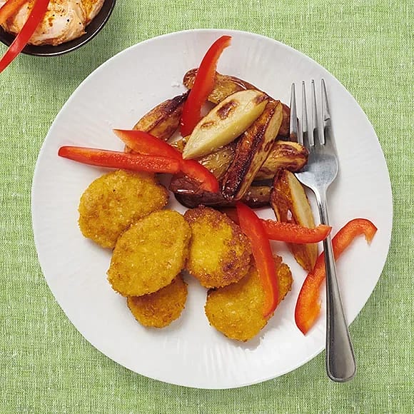 Vegonuggets med dipp och paprika