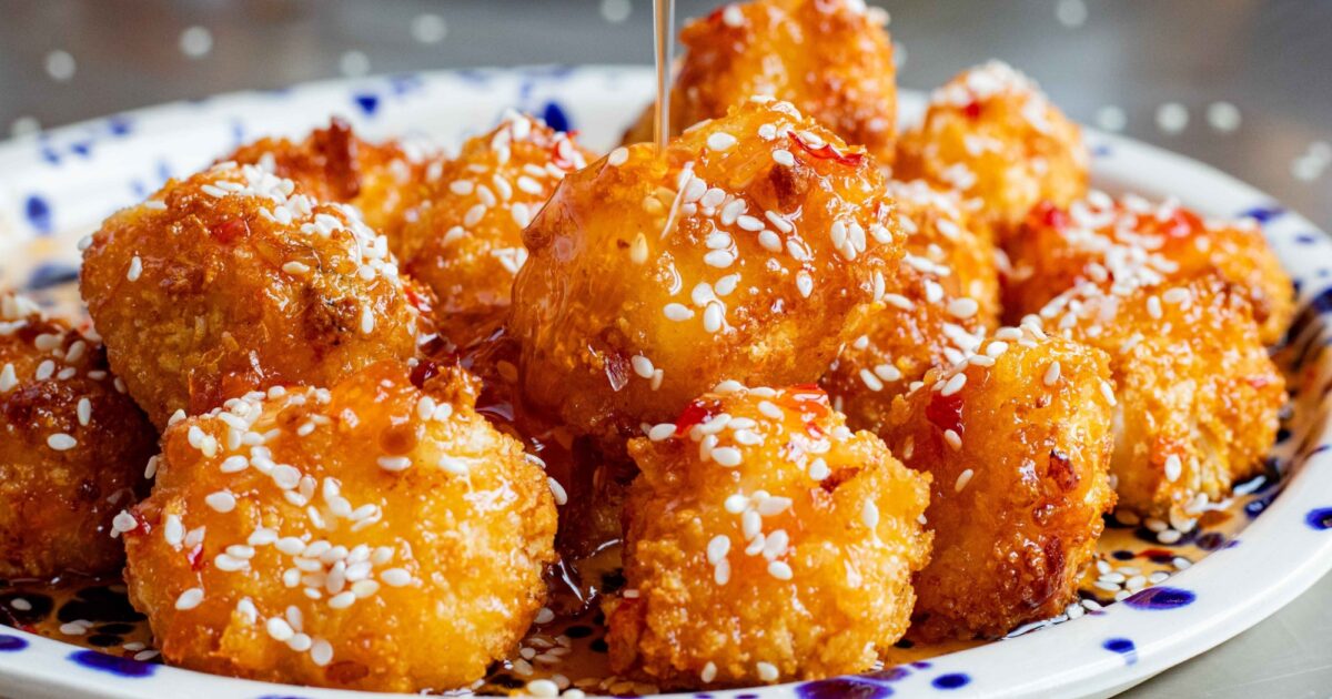 Airfryer-krispig honung-chilihalloumi