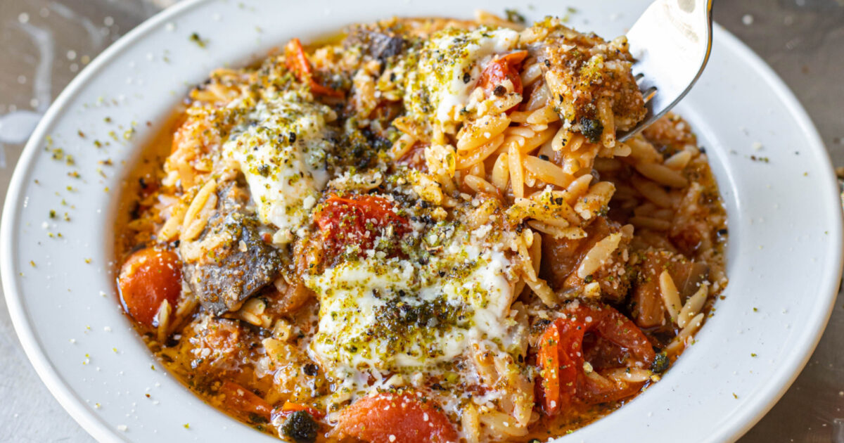 Aubergine Parmigiana Orzo