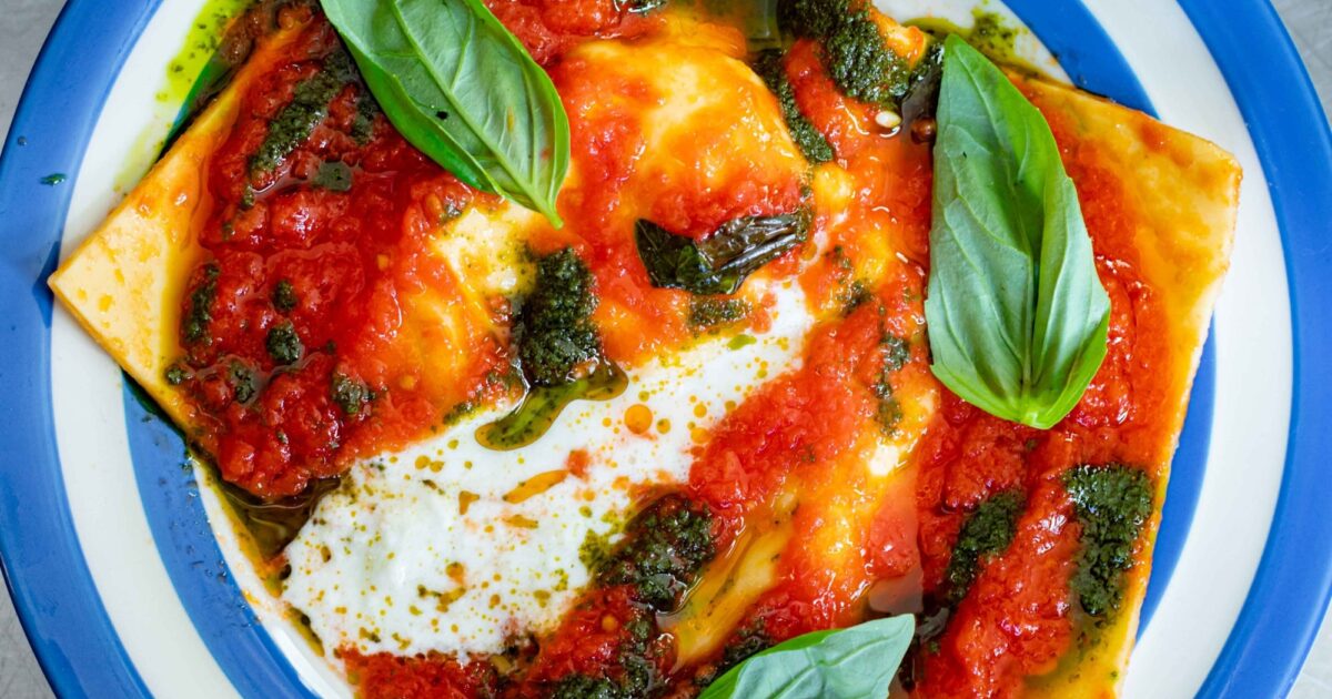 Caprese-ravioli